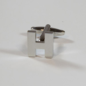 Cufflinks Letter H 100% Brass